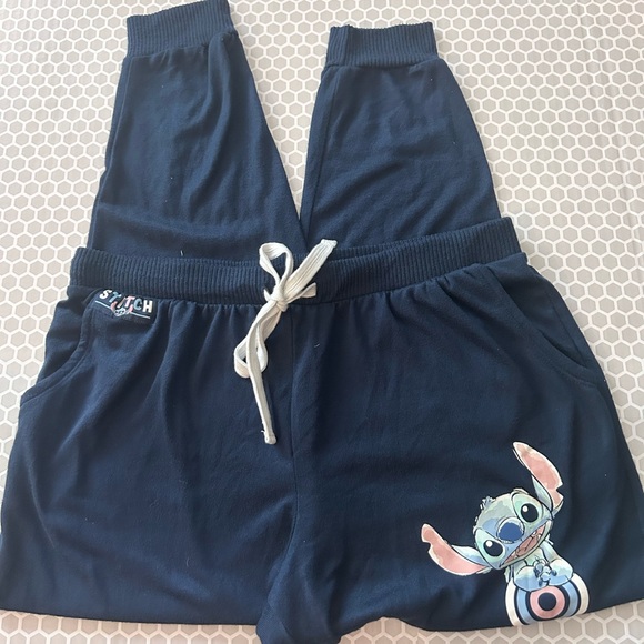 Disney Stitch Navy & Pink PJ Bottoms Size S - Picture 2 of 9